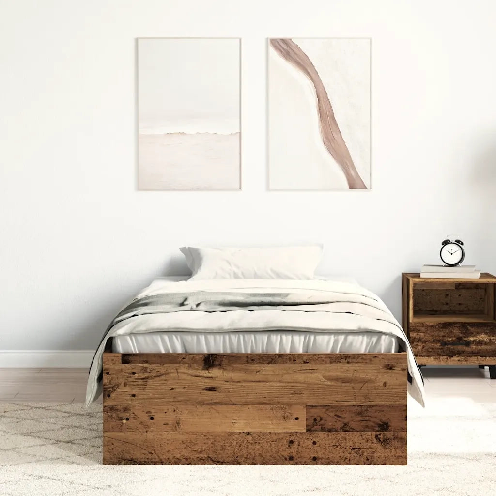 Giroletto senza Materasso Legno Antico 75x190 cm in Truciolato 3329309