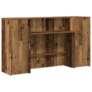 Banco Reception | Scrivania | Tavolo da Ufficio Legno Antico 180x50x103,5 cm Legno Multistrato