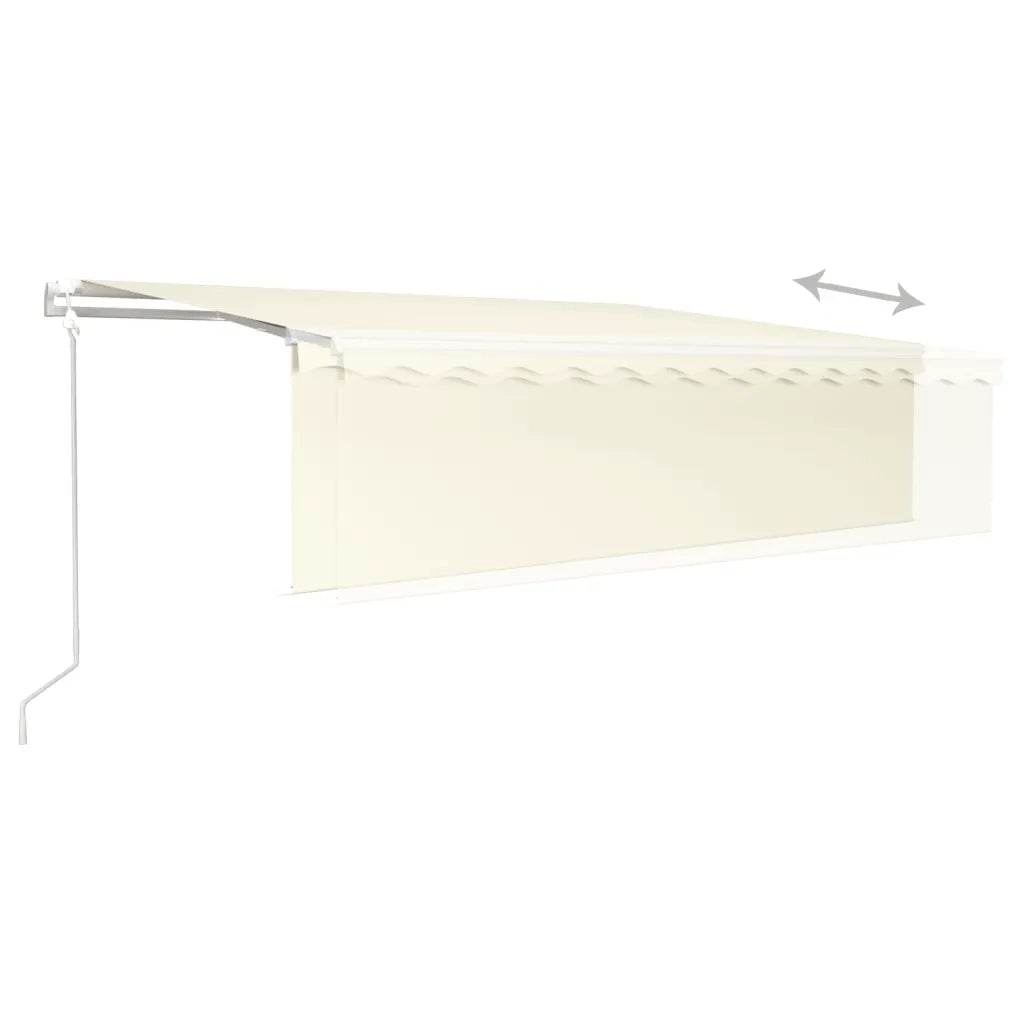 Tenda Automatica con Parasole Sensore Vento e LED 5x3 m Crema 3069352