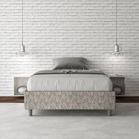 Letto 1 Piazza e Mezzo Sommier 120x200 cm con Rete Azelia Era 02 Grigio