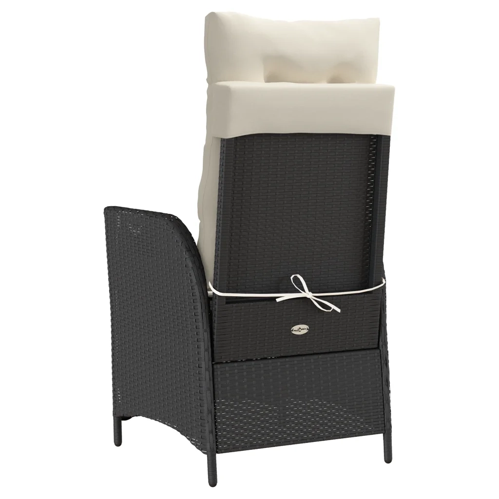 Sedie da Giardino Reclinabili 2 pz con Poggiapiedi Polyrattan 365288