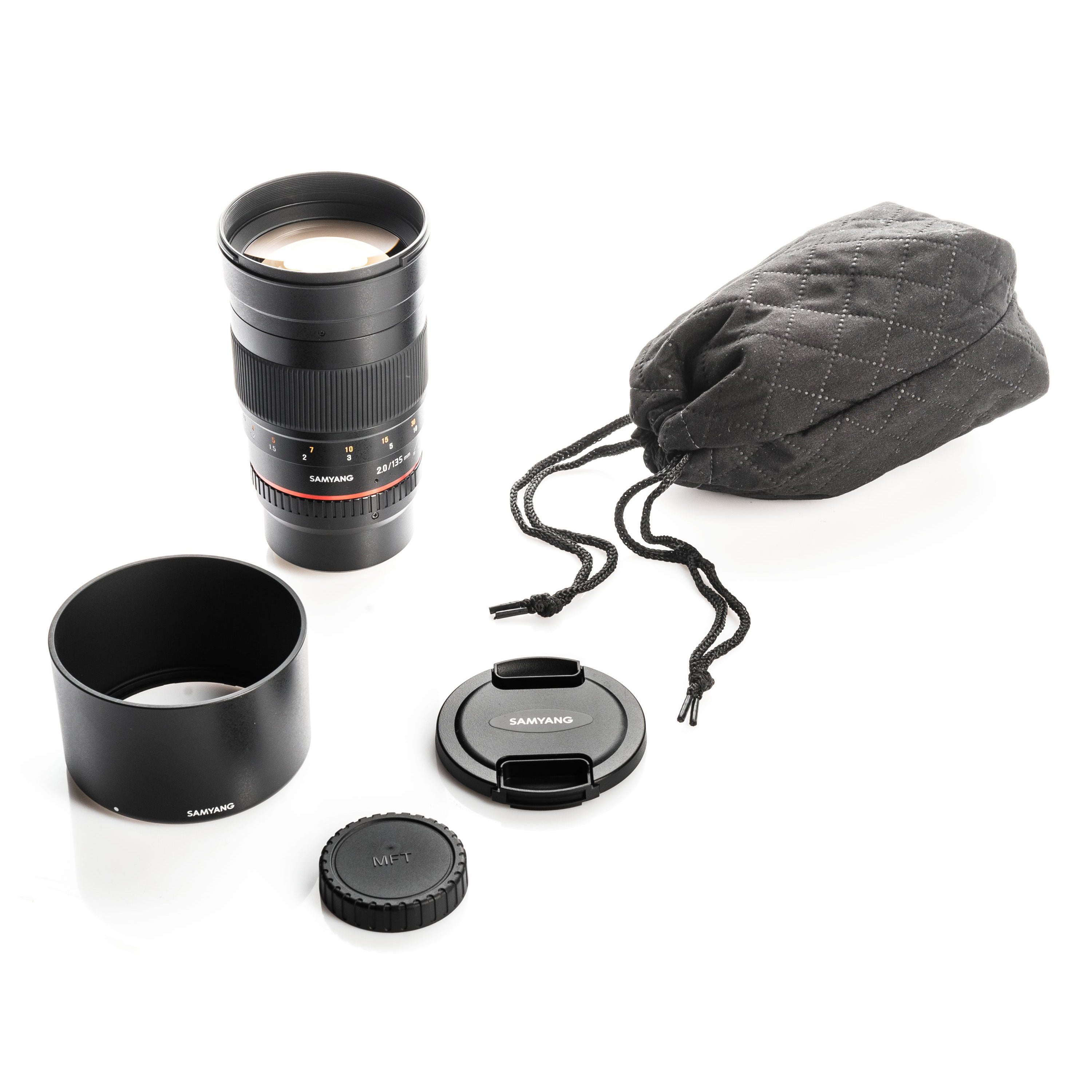 Teleobiettivo 135 mm F2.0 - lunghezza focale fissa APS-C Messa a fuoco manuale Compatibile con Olympus OM-D E-M10 Mark IV E-M1 Mark III Compatibile con Panasonic Lumix BGH1 DC-G110 DC-G91