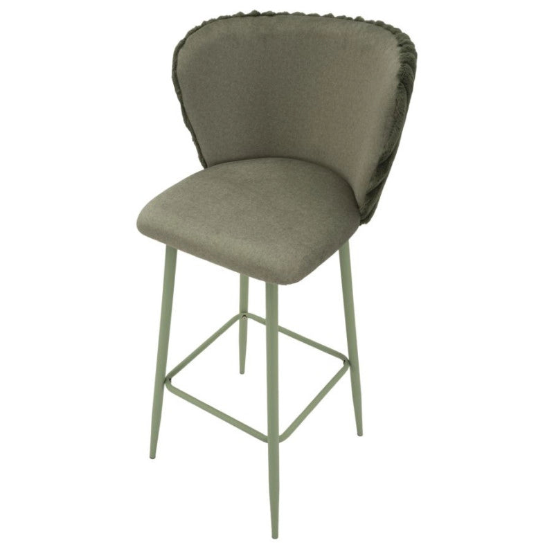 Sgabello Bar Alaska -b- Verde Set 2 Pz cm 55x58x106 (altezza Seduta cm 77)