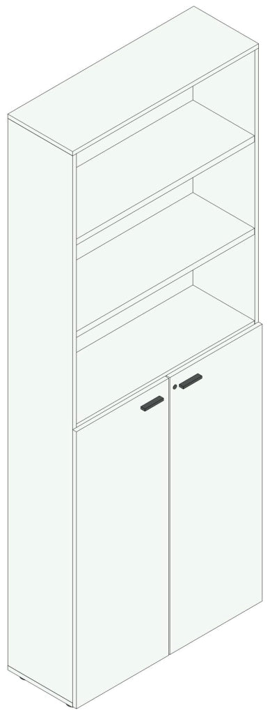 Armadio in melaminico per ufficio operativo cm. 90x33,7x232,8h