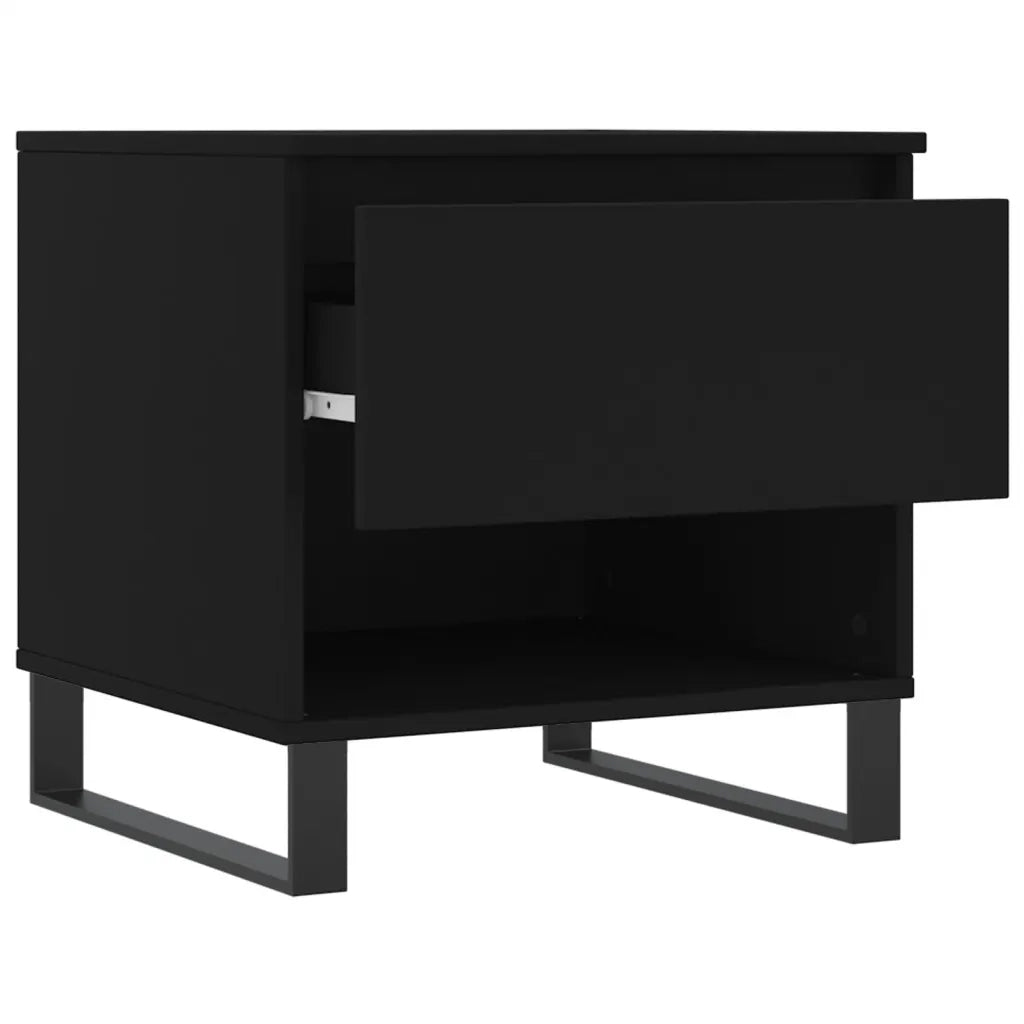 2 pz Tavolini da salotto | Tavolino da caff¨¨ | Tavolino da Soggiorno Neri 50x46x50 cm in Legno Multistrato
