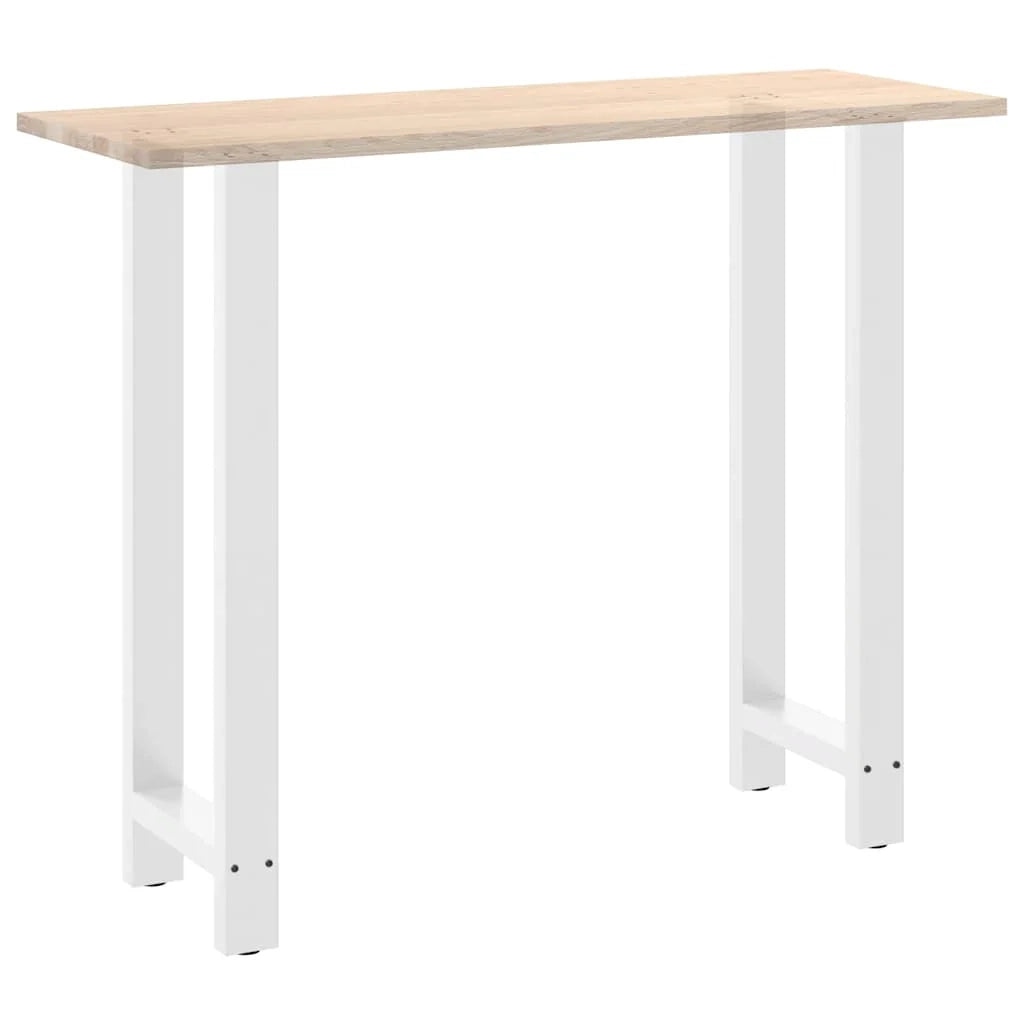 Set di 2 gambe per tavolo da bar moderno con piedini regolabili 50 x 110-111 cm acciaio bianco 02_0057593