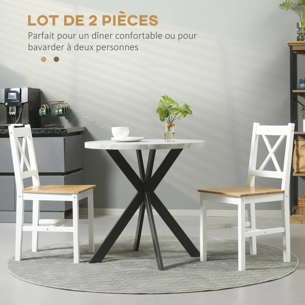 Sedia da pranzo ¨C zephmum ¨C bianco e legno massello