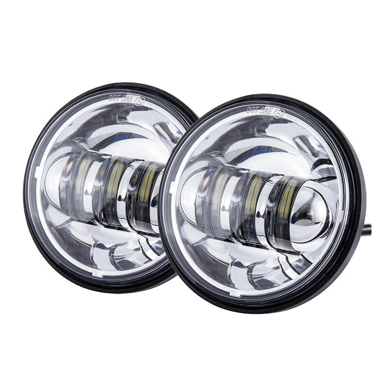 Faro Led 7 Pollici 40W Headlight Proiettore + 2 Luci Led 4,5 Pollici 30W Fendinebbia Compreso Staffa di Fissaggio Per Moto Harley Davidson