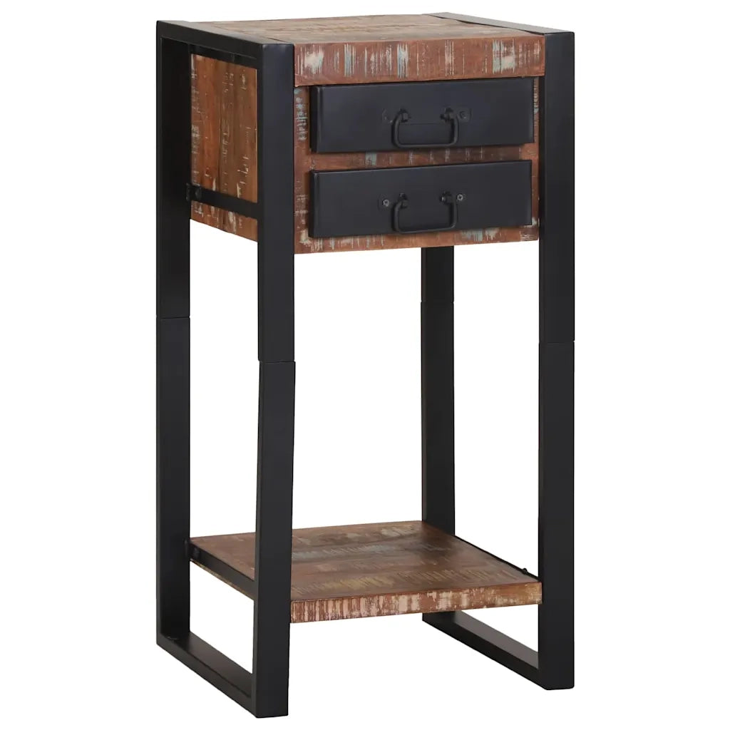 Tavolino Multicolore 40 x 40 x 80 cm Legno Recuperato Massello 4015988