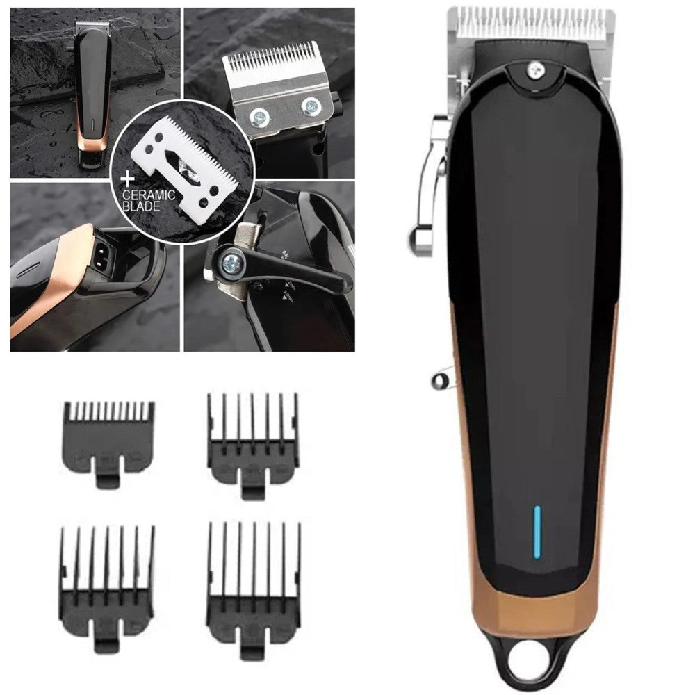 Trade Shop - Tagliacapelli Professionale Clipper Trimmer Silenzioso Con Batteria Led Q-lf530 -