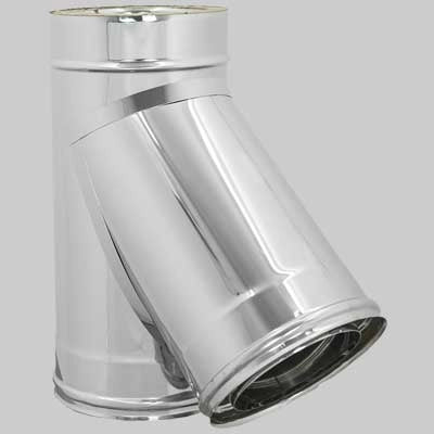 RACCORDO A TEE 135  ° DOPPIA PARETE  Int.  EE ? 80  Est.  EE ? 130     MADE IN ITALY