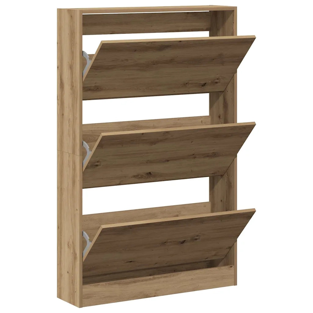 Mobile per scarpe-Scarpiera Rovere artigianale 80 x 21 x 125,5 cm