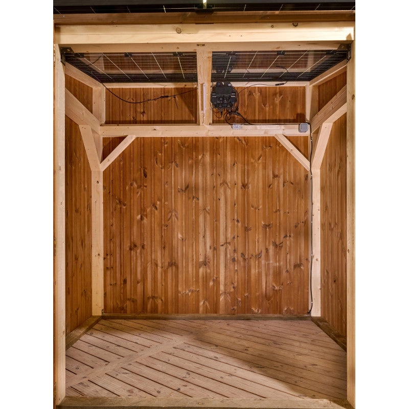 Casetta da giardino in legno 186x232 cm con fotovoltaico 1kW – Pareti 19 mm – 2 pannelli fotovoltaici – LB1923.02TH Foresta