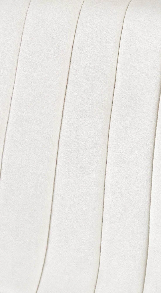 Sedia Dijon in velluto o tessuto Velluto,bianco crema