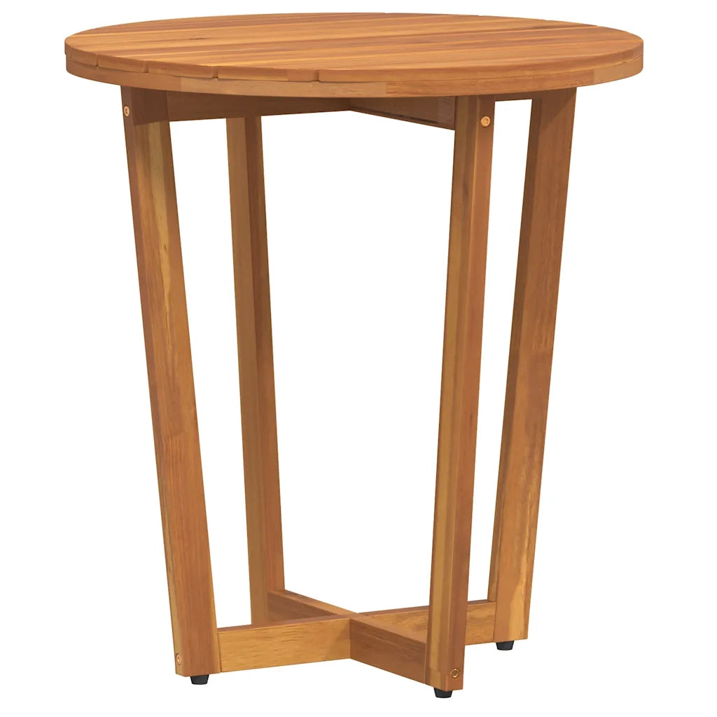 Tavolino da giardino rotondo Ø55x60 cm in Legno Massello di Acacia 4108132