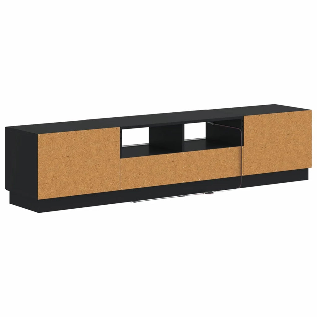 Mobile TV LED a 5 pezzi Nero Legno ingegnerizzato 3416838