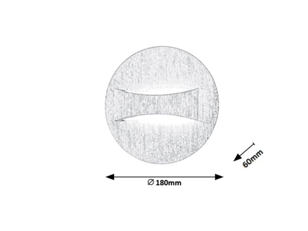 Applique LED rotonda 6W alluminio spazzolato Neville Rabalux