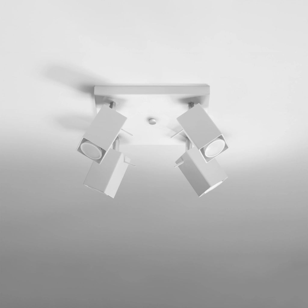 Plafoniera BRAVEA 4 luci GU10 bianco/cromo Pure Lume