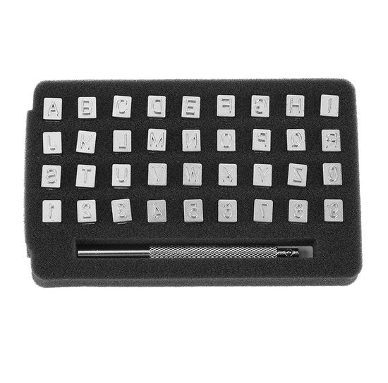 Set di timbri per cuoio da 36 pezzi - Apprendere la lavorazione del cuoio - Ideale per progetti DIY - Acciaio - Attività manuali - Adatto per la lavorazione del cuoio - Compatibile con Compa..