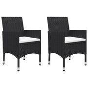 Set Mobili da Pranzo per Giardino 5 pz Nero 3068691