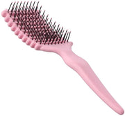 Borsetta per capelli ricci, borsetta a spazzola per capelli ricci, spazzola per capelli ricci, spazzola per capelli arricciati, borsetta per sbloccare capelli di tutti i tipi, spille per capelli ricci (rosa)