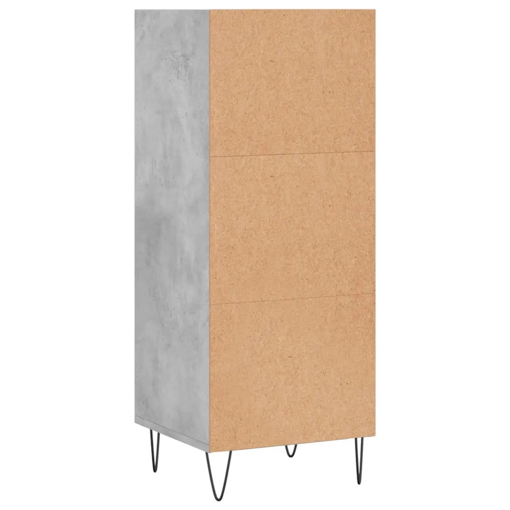 Credenza-Buffet-Armadio da cucina Grigio Cemento 34,5x32,5x90 cm in Legno Multistrato 942494
