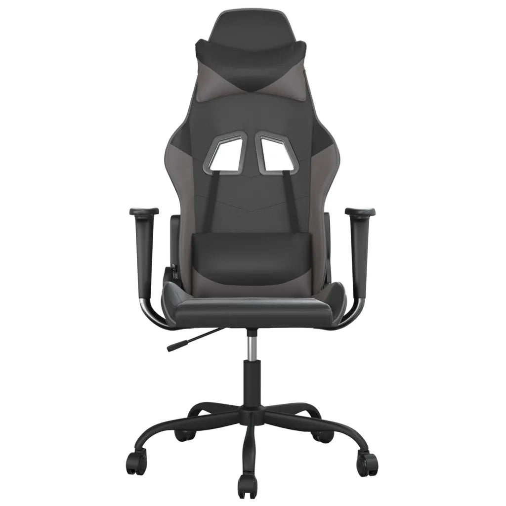 Sedia da Gaming | Sedia da e-sports Nera e Grigia in Similpelle