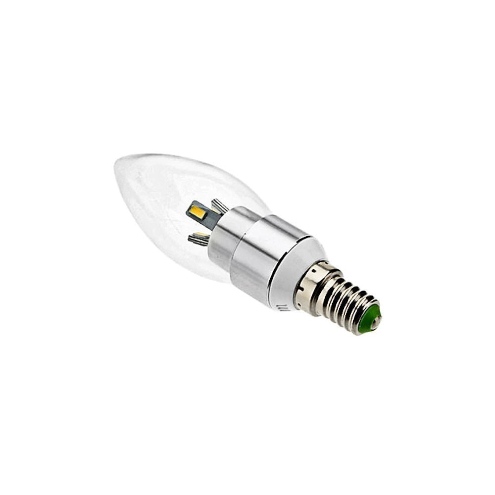 Trade Shop - Lampada Lampadina Led Oliva Smd Vetro Trasparente 3w E14 Bianco Caldo O Freddo -