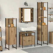 Set di mobili per il bagno con porta 4 pcs Rovere artigianale 3334430