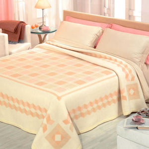 Coperta Misto Lana Singola 450gr Cober Charme Cipria