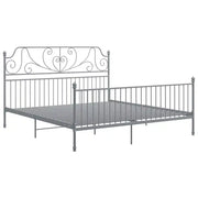 Giroletto-Struttura Letto Grigio in Metallo 200x200 cm 978631