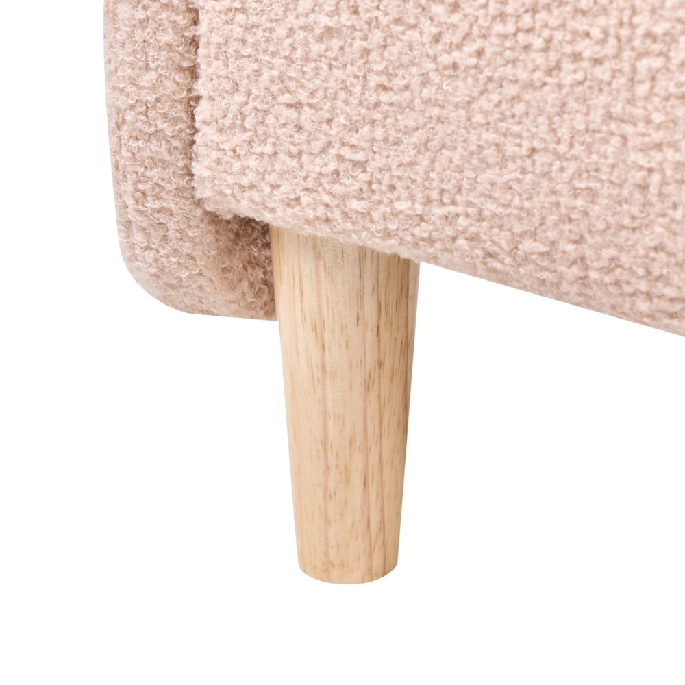 Letto singolo in bouclè rosa con base a doghe 90 x 200 cm Camera da letto Bambini Camera Moderna Tradizionale