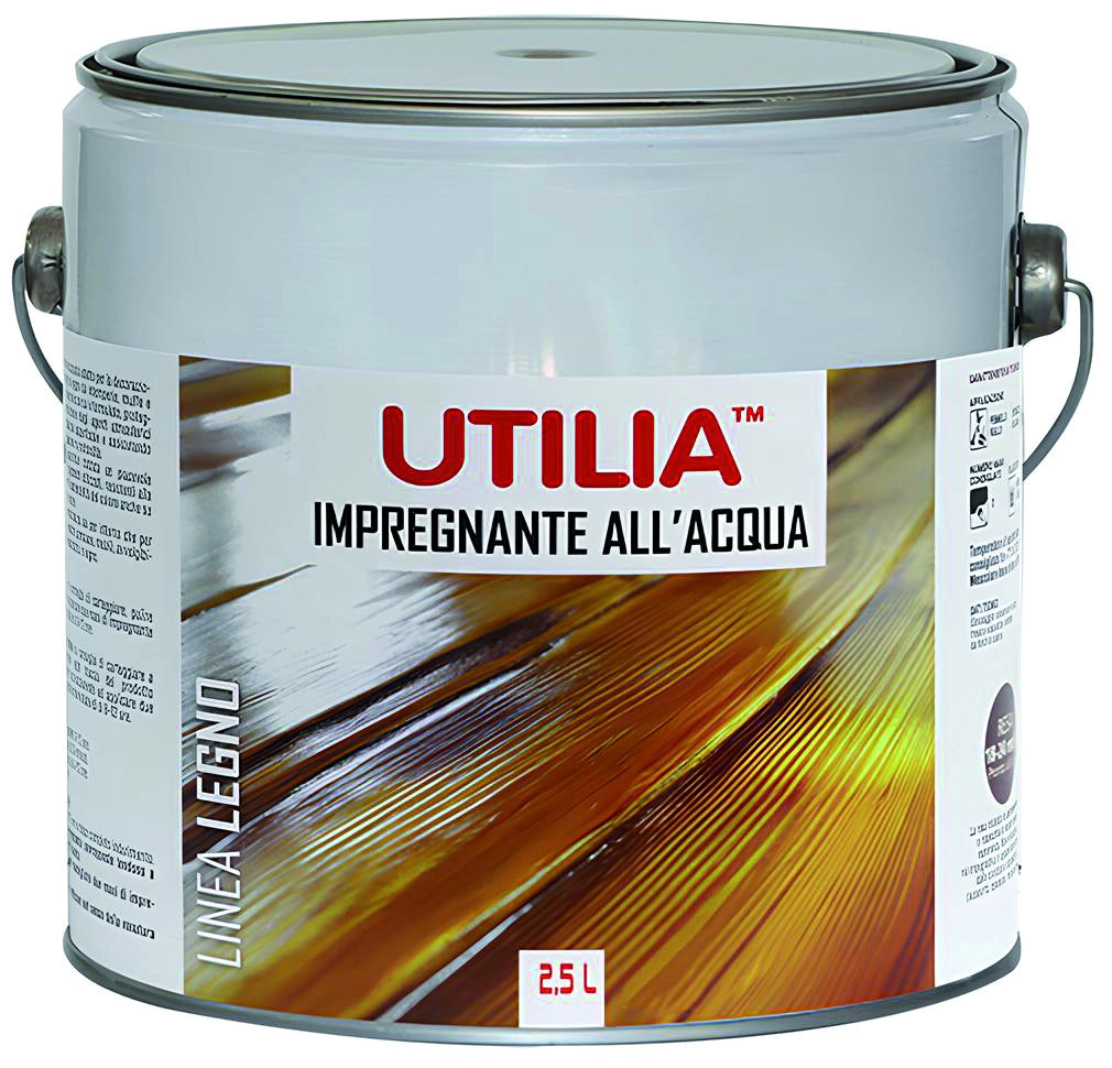 Utilia IMPREGNANTE ALL'ACQUA lt. 2,5 Noce chiaro 4.00 pz