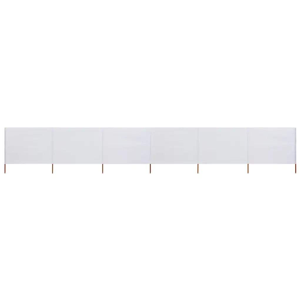 Paravento a 6 Pannelli in Tessuto 800x80cm Bianco CFW8591404
