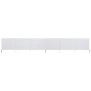 Paravento a 6 Pannelli in Tessuto 800x80cm Bianco CFW8591404