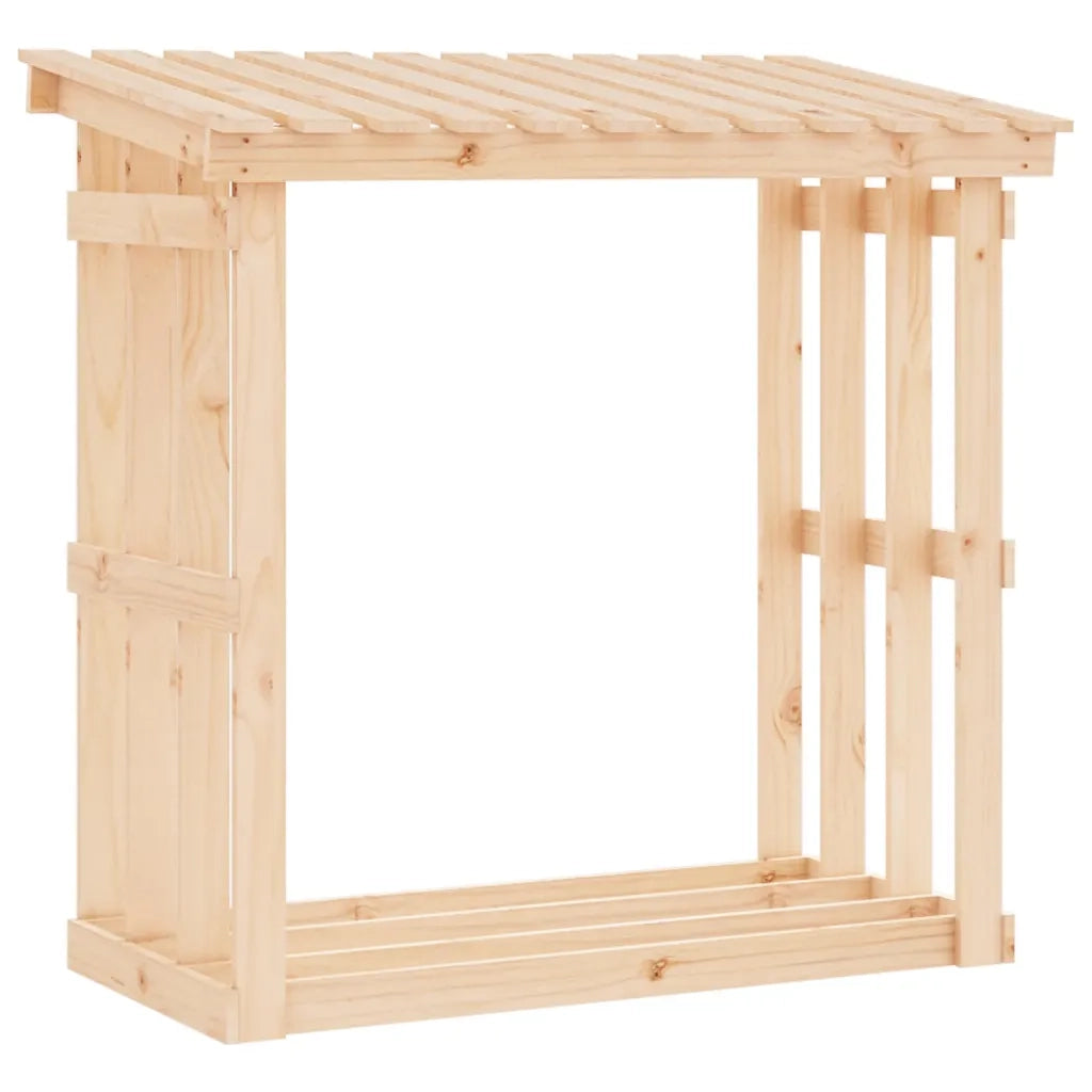 Portalegna-Scaffale per Legna 108x64,5x109 cm in Legno Massello di Pino