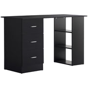 Scrivania con scaffali e cassetti ¨C Zephmum ¨C Nero 120x50x