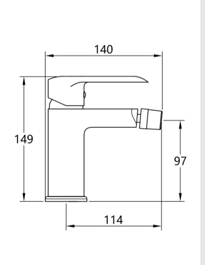 Coppia di miscelatore rubinetto bidet e miscelatore lavabo linea america cromata