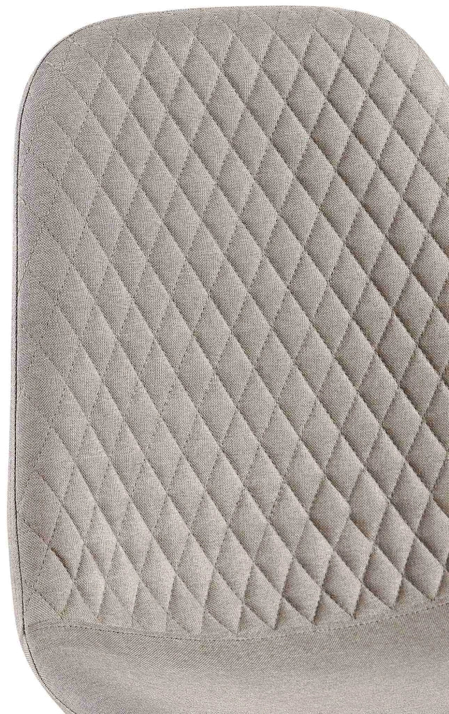 Sedia Giverny con cuciture decorative Tessuto,grigio