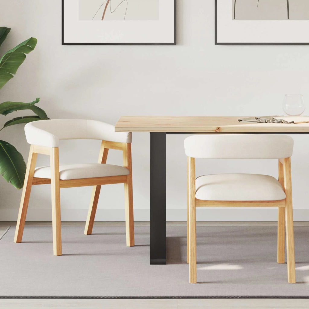 Sedie da pranzo 2 pcs Naturale 54 x 57 x 73 cm