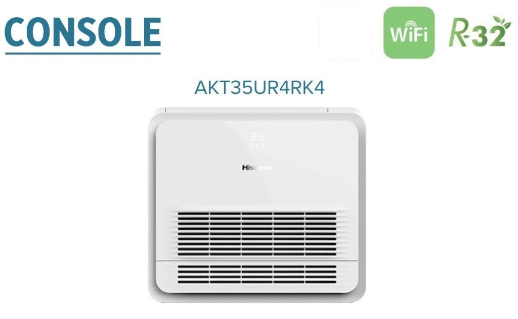 Climatizzatore Condizionatore Hisense Trial Split Console 12+12+12 con 4AMW81U4RAA R-32 Wi-Fi Optional Con Telecomando di Serie 12000+12000+12000 - Novità
