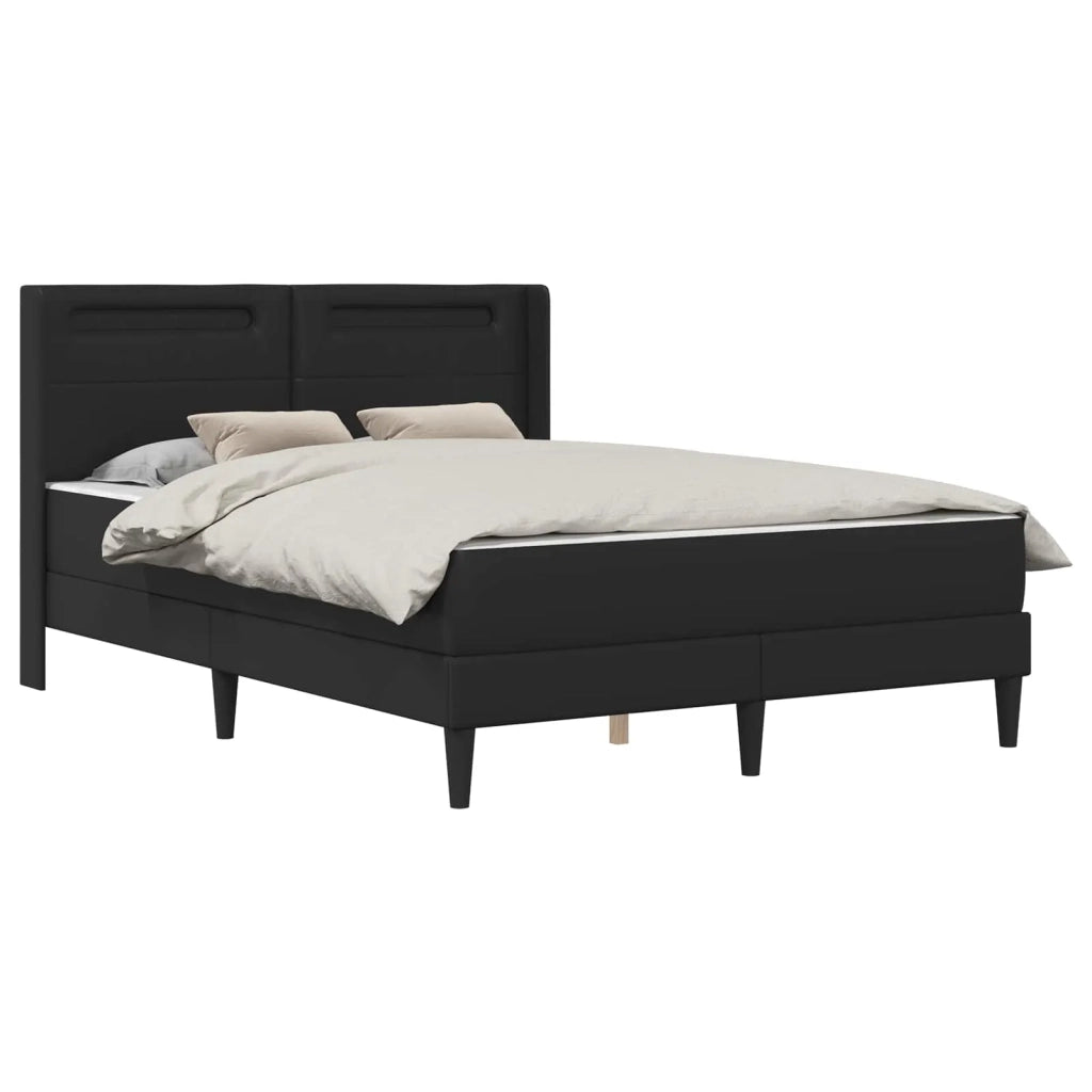 Struttura letto con materasso Nero 120 x 200 cm Similpelle 3414907
