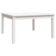 Tavolo da Giardino | Tavolino da esterno Bianco 82,5x82,5x45cm Legno Massello di Pino