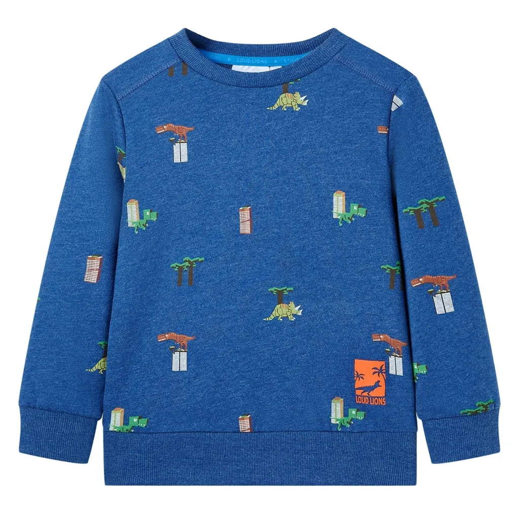 Felpa da Bambino Blu Scuro MÃ©lange 128cod mxl 134581