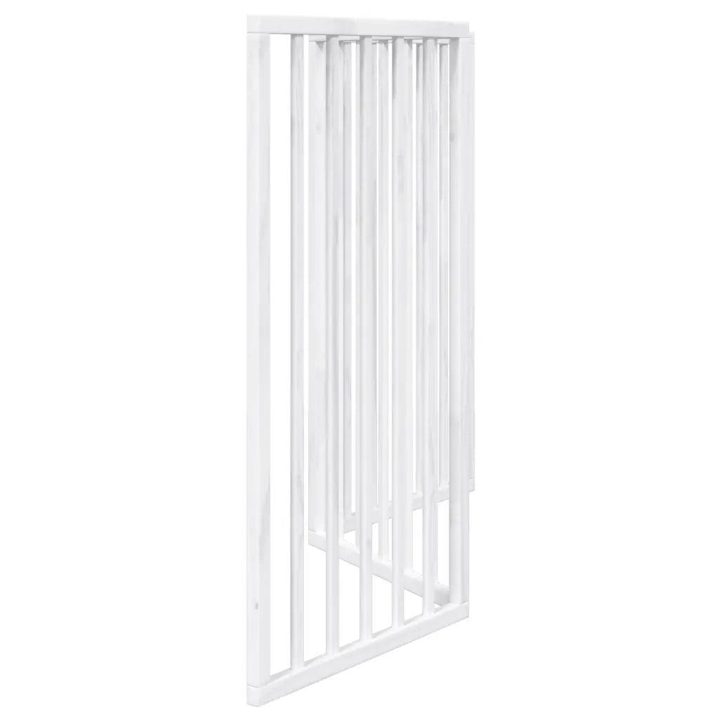 Cancelletto per cani pieghevole a 3 pannelli bianco 150 cm in legno di pioppo 352182