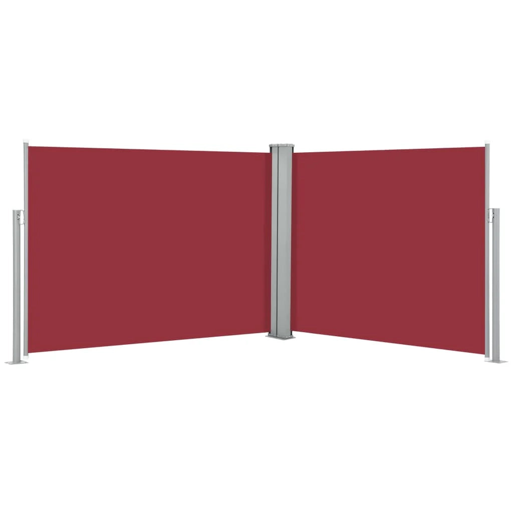 Tenda da sole laterale retrattile/schermo protettivo per patio giardino terrazza balcone rosso 140 x 1000 cm 02_0007457