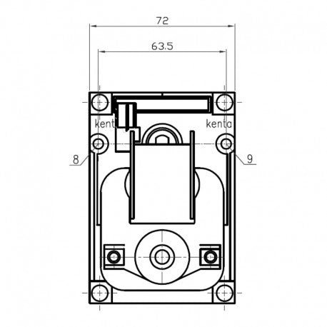 Kenta K9175052 Moteur poêle granulés 1,5 tr/min, arbre 8,5 mm, rotation horaire
