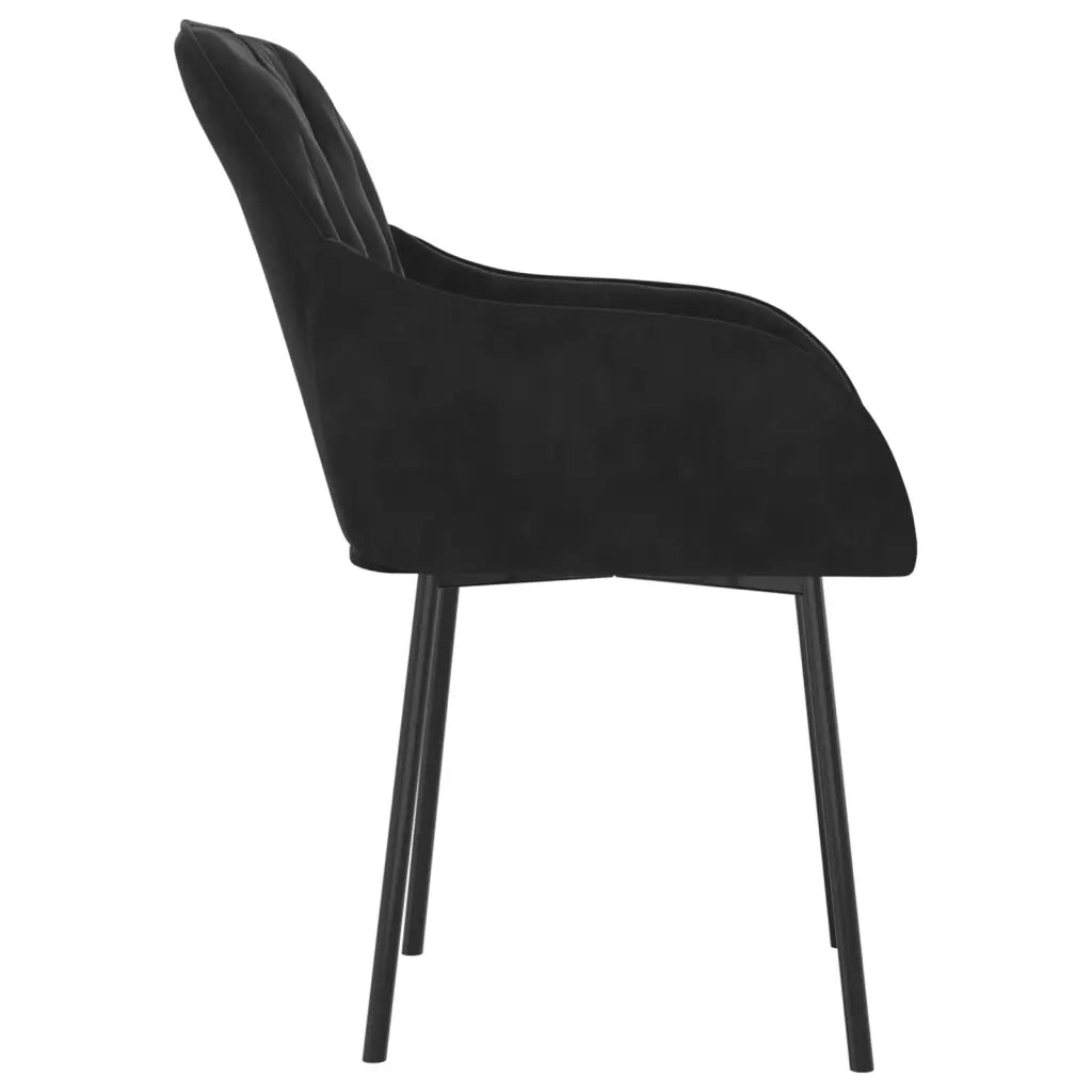 Sedie da Pranzo 2 pz Nere in Velluto cod mxl 66174