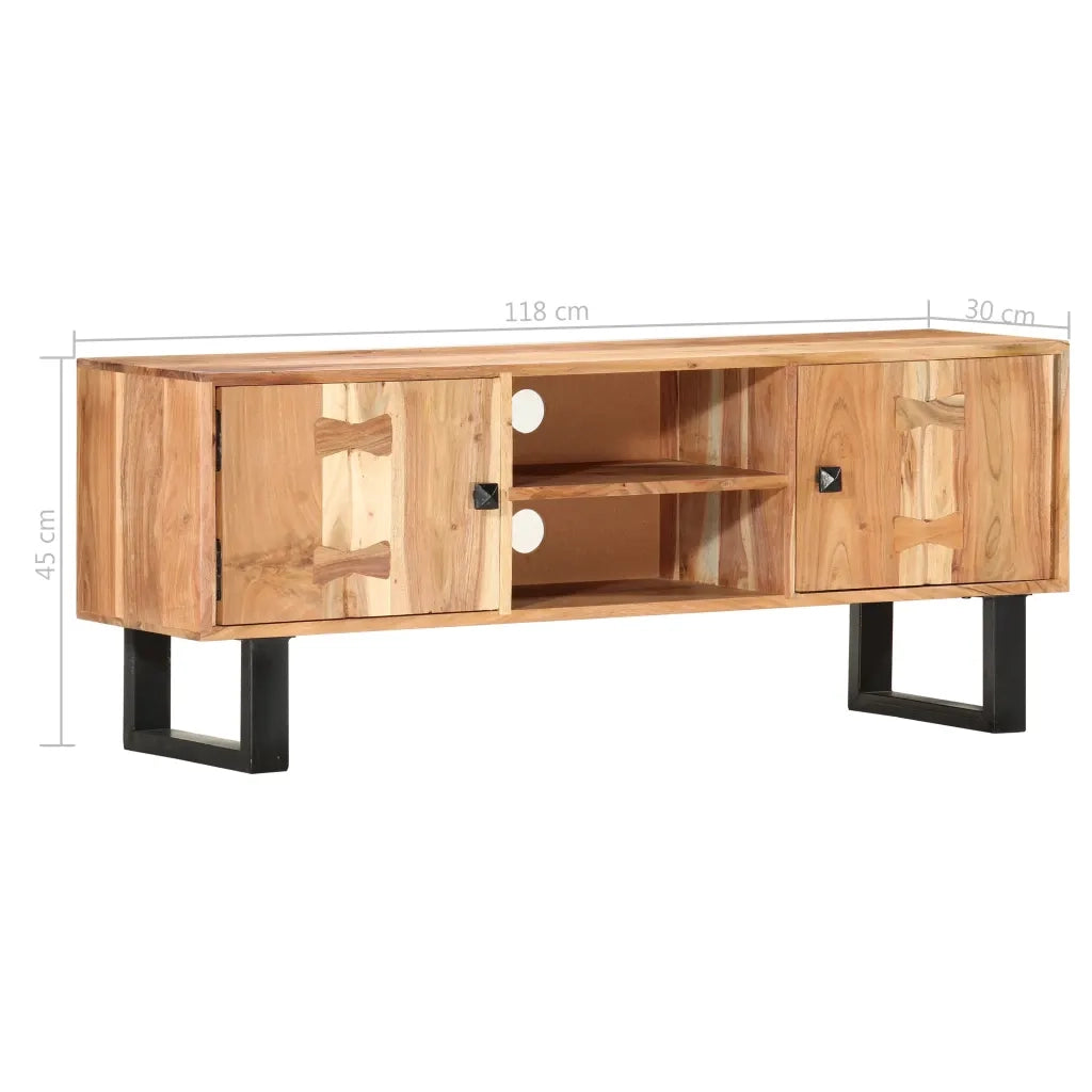 Mobile Porta TV 118x30x45 cm in Legno Massello di Acacia cod mxl 59504