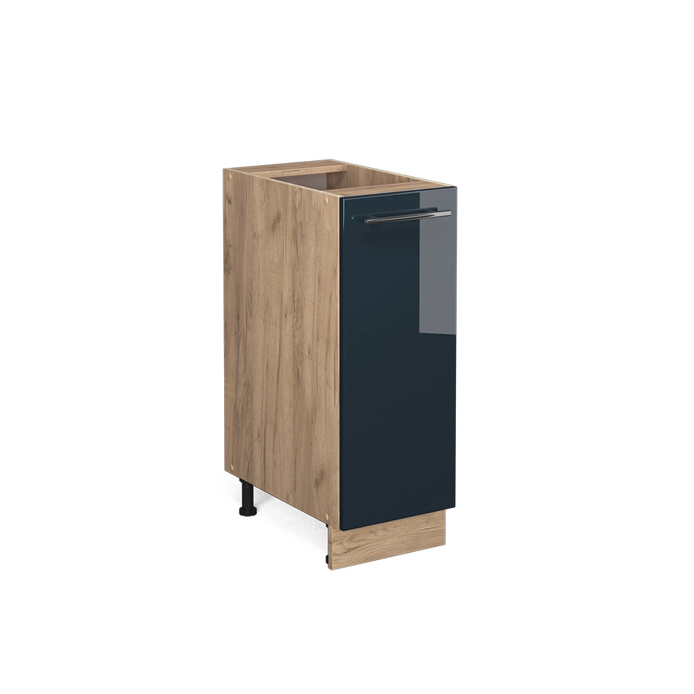 Vicco Mobili da cucina Blu scuro lucido 30 cm senza piano di lavoro